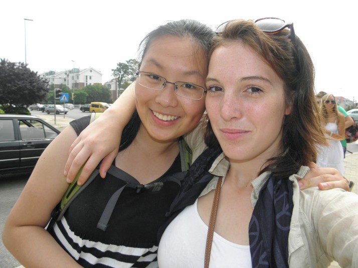 One of our Interns making friends in China